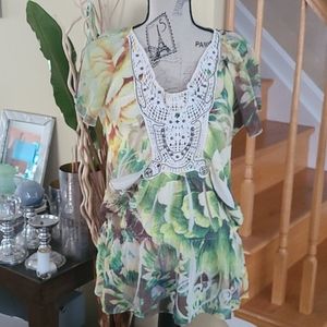 Chiffon and Crochet Blouse